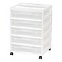 Iris 5-Drawer Storage Cart, White (587684)~#|#~2AE3C351-3E97-48E5-BF9580C8300DBCA9_sc7