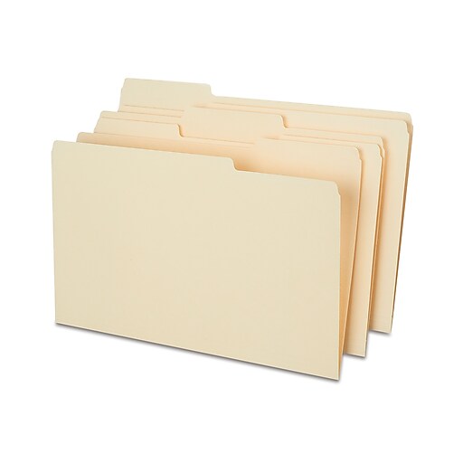 Staples Heavy Duty File Folder, 1/3Cut Tab, Legal Size, Manila, 50/Box (ST18362CC) Staples