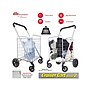 Dbest Cruiser Cart Deluxe 2 Steel Mobile Folding Utility Cart with Swivel Wheels, Silver (01-869)~#|#~2AE5E80D-57C7-46DA-BF985440C21ABD1A_sc7