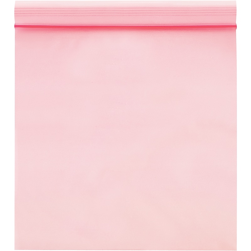 4" x 6" Reclosable Poly Bags, 4 Mil, Pink, 1000/Carton (PBAS2120) image 1