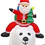 National Tree Company First Traditions 6' Inflatable Santa Riding Polar Bear (FRT100-AX112303)~#|#~2AF0A1AE-A327-4304-B8202F82425F7031_sc7