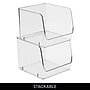 iDESIGN Small Stackable Plastic Storage Bin, Clear, 3/Pack (28036M3)~#|#~2AF4FE54-7AB8-4850-AB74F1B0B3B31BF3_sc7