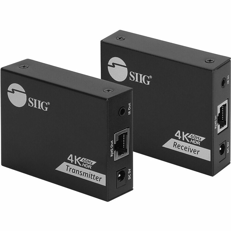 SIIG HDMI Cat6 IR Extender 4K 60Hz 50m (CE-H27K11-S1) image 1