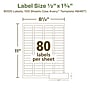 Avery EcoFriendly Laser/Inkjet Return Address Labels, 1/2" x 1-3/4", White, 8000 Labels/Pack (48467)~#|#~2AFDC537-790D-44A4-86201084FE686453_sc7