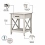 Bush Furniture Key West 20" x 20" End Table, Linen White Oak (KWT120LW-03)~#|#~2B095E3C-9DD5-4C53-9B63B83D0BD98A09_sc7
