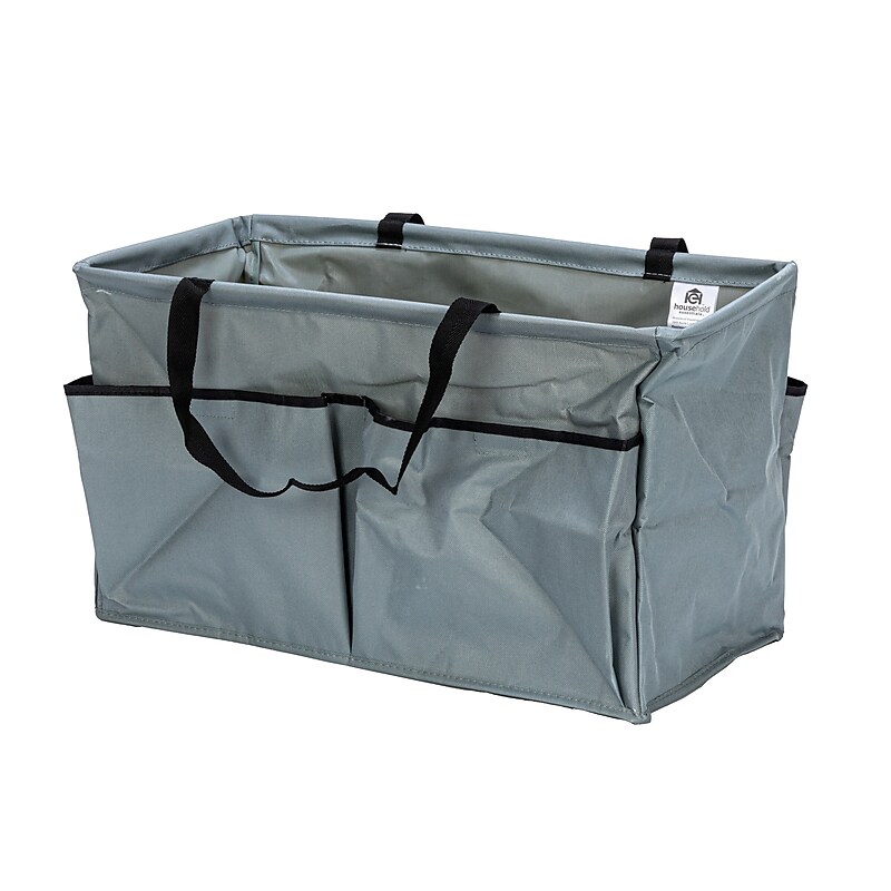 Household Essentials Collapsible 5-Section Laundry Bag, Canvas, Gray (2210-1) image 1
