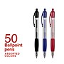 Staples Ballpoint Retractable Pens, Medium Point, Assorted Ink, 50/Pack (50371)~#|#~2B116FB1-D9BA-4FD4-A8F85C2CEF5E1518_sc7