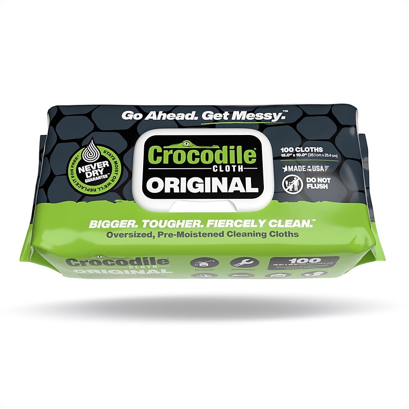 Crocodile Cloth Original Cleaning Cloths, 15" x 10", 100/Pack (5900-100) image 1