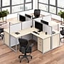 Bush Business Furniture Easy Office 2 Person L Shaped Cubicle Desk, Natural Elm (EOD560NE-03K)~#|#~2B17E6A7-3276-4C7E-ABC3A9AB69AEF1B3_sc7