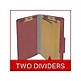 Medical Arts Press Pressboard Classification Folder, 2 Dividers, 2" Expansion, Legal Size, Dark Red, 10/Box (DV-T52-26-3ARD)~#|#~2B1BF60A-31CA-4474-A7678CA6F8891E3D_sc7