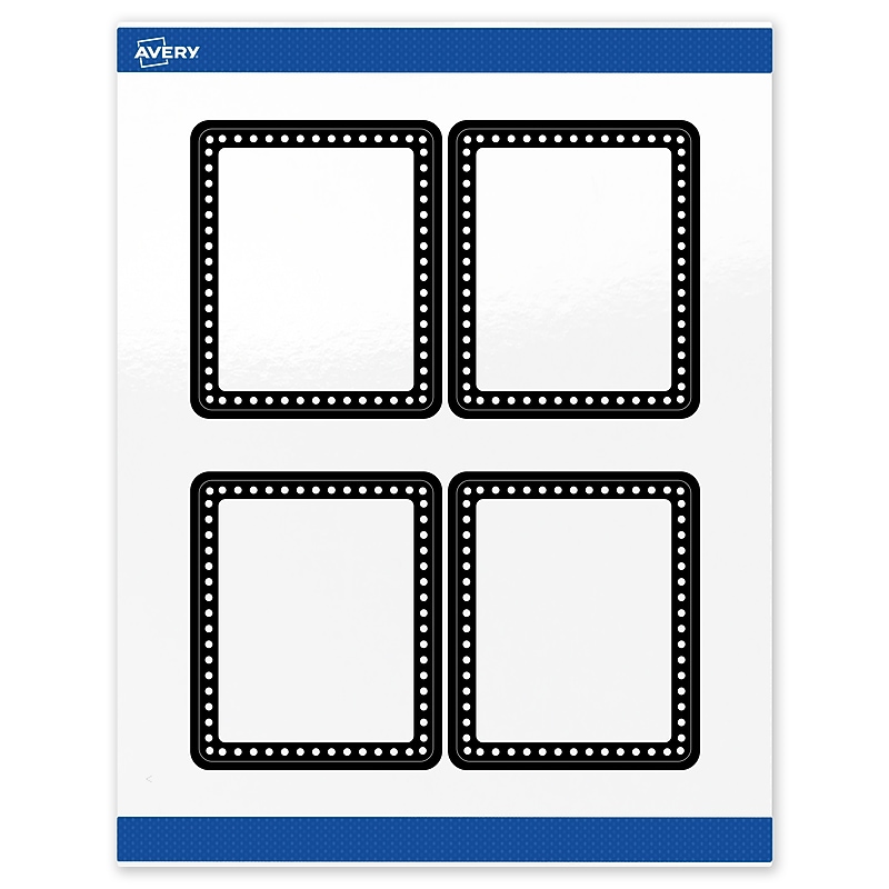 Avery Laser/Inkjet Rectangle Multipurpose Labels, 4" x 3-1/3", White, 40/Pack (S00-DKN) image 1