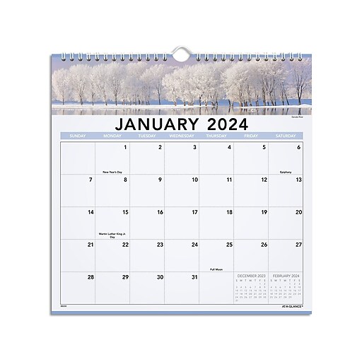 2024 Premade 12x12 Unaltered LARGE PRINT Scrapbook Calendar