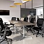 Bush Business Furniture 96W x 42D Boat Shaped Conference Table with Metal Base, Modern Hickory (99TBM96MHSVK)~#|#~2B1FAB4F-9883-4F2A-AAE3F05021EFD239_sc7