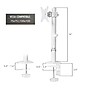 Mount-It! Adjustable Single Monitor Desk Mount, 17" to 32", 19.8 lbs., White (MI-1706WHT)~#|#~2B220B02-8340-4591-A78D5CE9A6F5076B_sc7
