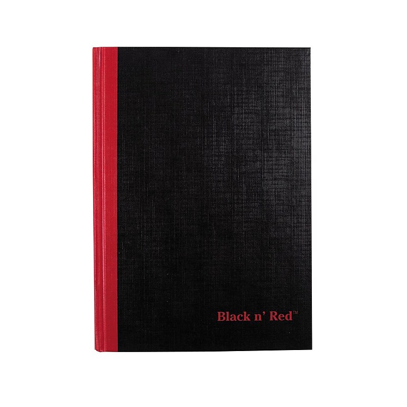 Black N' Red 1-Subject Professional Notebooks, 5.8" x 8.3", Wide Ruled, 96 Sheets, Black (JDK-E66857) image 1
