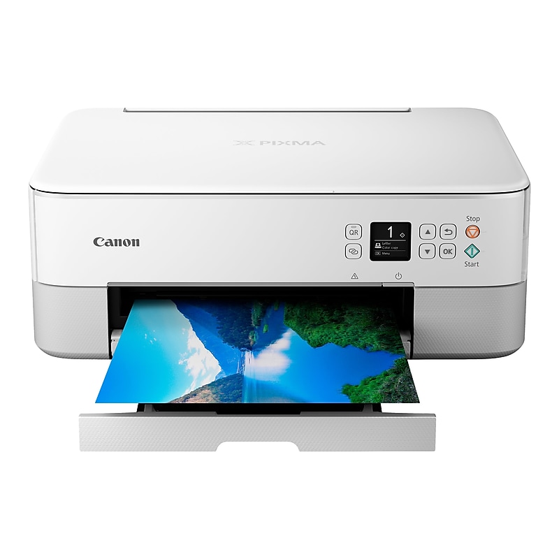 Canon PIXMA TS6420a Wireless Color Inkjet Printer, All-In-One, Print, Scan, Copy (TS6420A WHITE) image 1