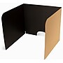 Classroom Products Foldable Cardboard Freestanding Privacy Shield, 24"H x 28"W, Black/Kraft, 20/Box (VB2420 BK)~#|#~2B3ECD8B-BC27-4986-986D8A2E4F83CA48_sc7