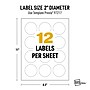 Avery Laser UltraDuty GHS Labels, 2" Dia., White, 12 Labels/Sheet, 50 Sheets/Pack (97217)~#|#~2B431E9D-6522-4CF3-ABC24F5E991479D4_sc7