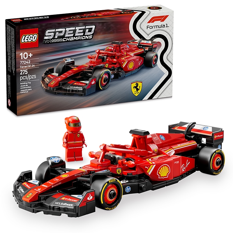 LEGO Speed Champions Ferrari SF-24 F1 Race Car, 275 Pieces (77242) image 1