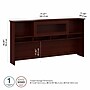 Bush Furniture 60"W Desktop Hutch, Cherry (WC31431)~#|#~2B4499F8-AC99-4E8F-863D55FFD1DE2AEA_sc7
