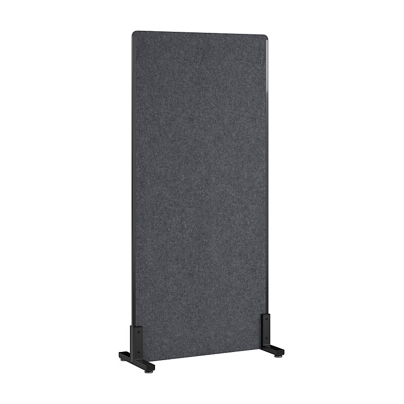 Bush Business Furniture Fabric Freestanding Privacy Panel, 72"H x 34"W, Cool Charcoal (PSP234CL-03) image 1