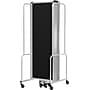 National Public Seating Robo Series 7-Panel Folding Mobile Room Divider, 72"H x 164"W, Black Fabric (RDG6-7PT10)~#|#~2B46D6F6-24FF-4EE9-A8B80DD9A6C4ED30_sc7