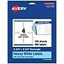 Avery Laser/Inkjet Rectangle Multipurpose Labels, 3.75"  x 4.75", Glossy White, 400/Box (94254)~#|#~2B5910DB-8F2B-46E2-AA5A56BC24C3BBF0_sc7