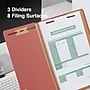 Staples 60% Recycled Pressboard Classification Folder, 3-Dividers, 3.5" Expansion, Legal Size, Brick Red, 20/Box~#|#~2B5A90C9-BB18-4C11-92DEF309F885530A_sc7