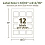 Avery EcoFriendly Laser/Inkjet Rectangle Multipurpose Labels, 1-13/16" x 2-3/16", White, 300/Pack (94233)~#|#~2B5B0F36-51C8-4253-A1D6EB238A1410B9_sc7