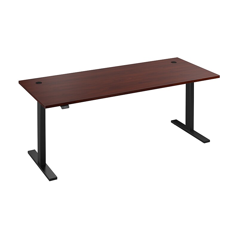 Bush Business Furniture Move 60 Series 72"W Electric Height Adjustable Standing Desk, Hansen Cherry (M6S7230HCBK) image 1