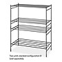 Whitmor 2-Shelf Metal Stand Alone Modular Shelving, 16.75" x 24.5" x 12", Matte Black (6898-10906)~#|#~2B6156F5-13AB-4D09-95CC29753C7EFD45_sc7