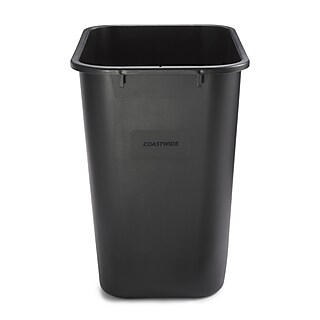 Rolodex Stainless Steel Trash Can with no Lid, Black, 4.5 gal