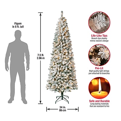 National Tree Company 7.5' Pre-Lit Acacia Artificial Christmas Tree - Thumbnail 2