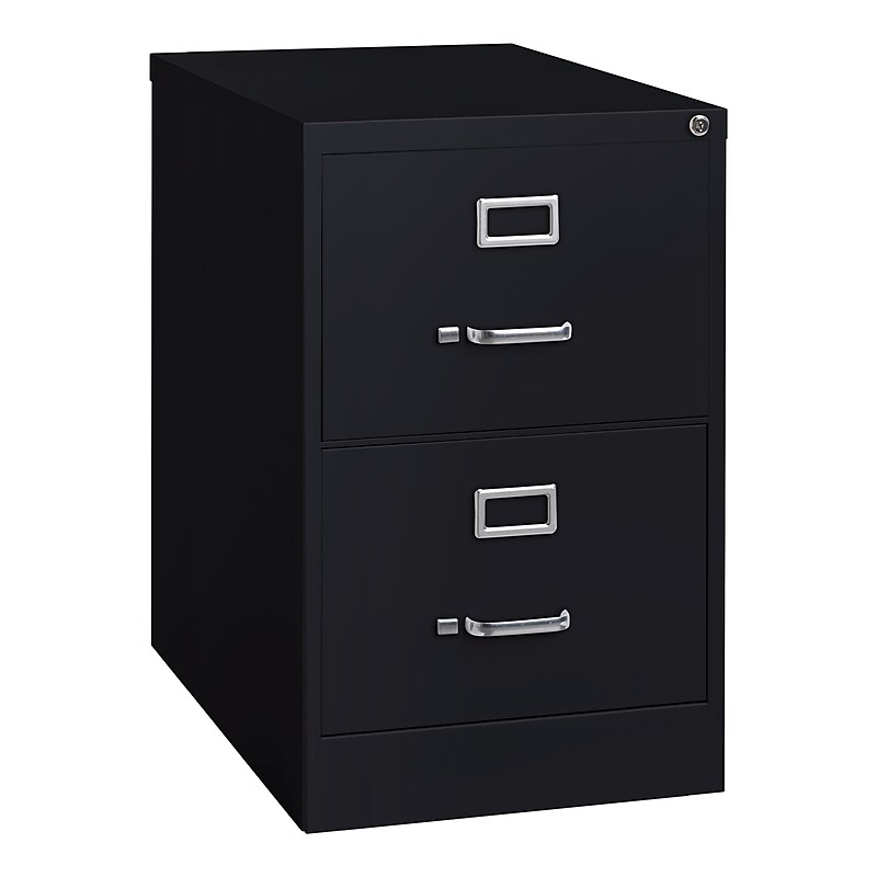 Hirish 25" Deep Vertical File Cabinet, Legal, 2-Drawer, Black image 1