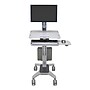 Ergotron WorkFit-C Sit-Stand Workstation for Single LCD Monitor, LD, with Mobile Cart Base, Two-Tone Gray (24-198-055)~#|#~2B6DA6E1-1427-4F38-A6F18837EB9F4B0B_sc7