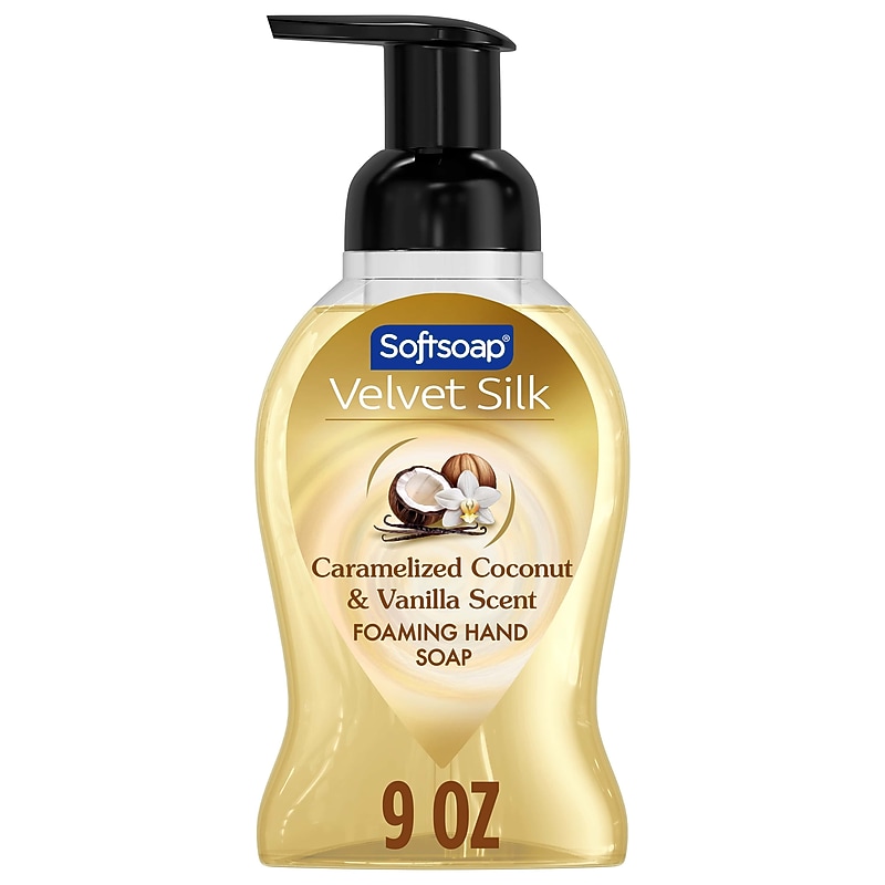 Softsoap Velvet Silk Antibacterial Foaming Hand Soap, Caramelized Coconut & Vanilla Scent, 9 oz., 6/Carton (61052504CT) image 1