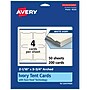 Avery Integrated Cards, 2-1/16" x 3.75", Matte Ivory, 200/Box (95325)~#|#~2B7CF6BB-CDA8-45D7-BBA2BDC2C3C4CD92_sc7