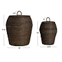Storied Home Rattan Wicker Storage Baskets with Lids, Black, 2/Set (EC1731)~#|#~2B7E0AD2-FF74-414E-BC40D455411F35BC_sc7