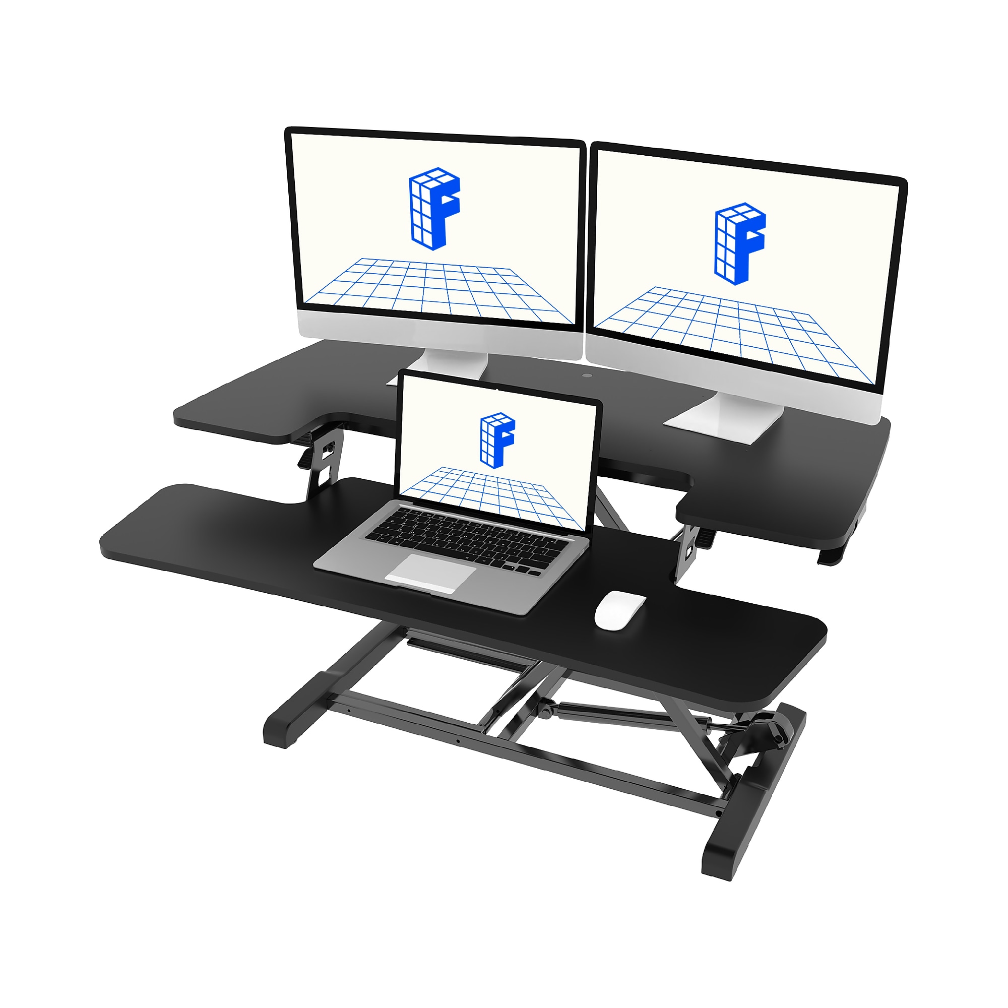 FlexiSpot M7 Series 35″W Manual Rectangular Adjustable Standing Desk Converter, Black (M7-E-35B) Sansujyuku sansujyuku.com
