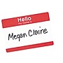 Avery "Hello My Name Is" Name Badge Labels, 2 1/3" x 3 3/8", White with Red Hello, 100 Labels Per Pack (5140)~#|#~2B7F5E1F-1346-4904-AB1E258721E02620_sc7