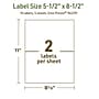 Avery Dissolvable Rectangle Multipurpose Labels, 5.5" x 8.5", Off-white, 10/Pack (94229)~#|#~2B86DB96-7912-46CA-AB0BB20FA5D8CB09_sc7