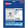 Avery Laser/Inkjet Decorative Edge Multipurpose Labels, .5" x 2.5", White, 675 Labels/Pack (94749)~#|#~2B896341-EDB7-4742-B50102621C2E79B1_sc7