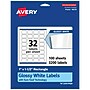Avery Laser/Inkjet Rectangle Multipurpose Labels, 1.5"  x 1", Glossy White, 3200/Box (94219)~#|#~2B8D0C5D-7BE7-4418-8CD37BED02870DD0_sc7