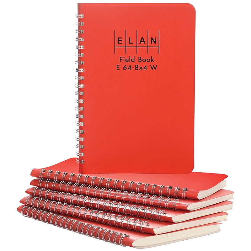 ELAN Field Surveying Computation Notebooks, 4.63" x 7.25", 100 Sheets, Orange (E64-8X4W ORG-6) image 1