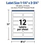 Avery Waterproof Rectangle Laser Multipurpose Labels, 1.25" x 3.75", White, 120/Pack (19479399268)~#|#~2B8FCB7D-AB54-49E9-9B004B3D11296DE4_sc7