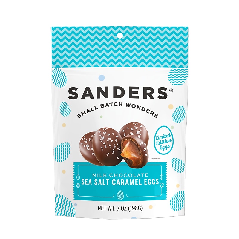 Sanders Snack Size Milk Chocolate Sea Salt Caramels Eggs, 7 oz. (MRY31146) image 1