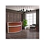 Regency Marque 72"W Curved Reception Desk Workstation, Cherry (77290CH)~#|#~2B957A5D-4552-4A83-B3020AD35541CF1C_sc7