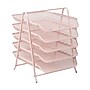 Mind Reader 5-Tier Stackable Paper Desk Tray Organizer, Metal, Pink (5TPAPER-PNK)~#|#~2B96E5E9-9384-4EED-8AF90487608CEA5B_sc7