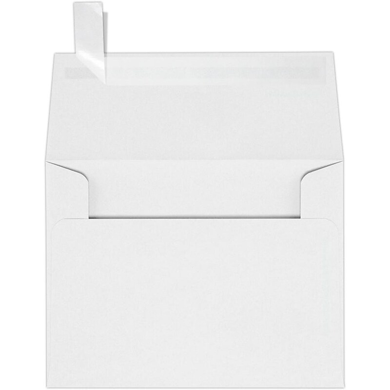 JAM Paper Self Seal A2 Booklet Envelope 4 3/8" x 5 3/4", Bright White, 50/Pack (4870-WPP-50) image 1