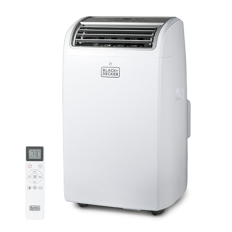 Black & Decker 115-Volt 12,000 BTU 8,150 (BTU DOE) Portable Air Conditioner with Remote, White (BPT08HWTB) image 1